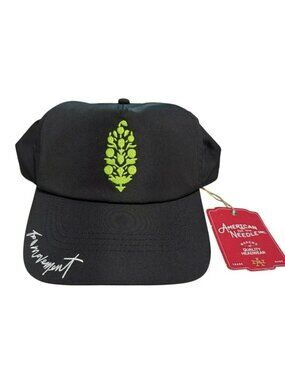 Free People American Needle Collab Black Snapback Baseball Hat NWT